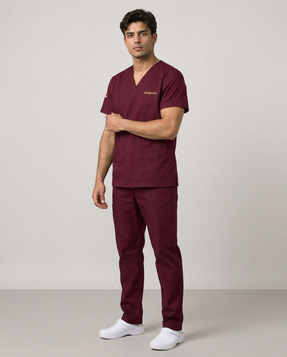 Water-Repellent Gabardine Scrub Set — view 3