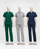 Modern Mandarin Collar Scrub Set thumbnail 2