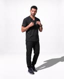 Water-Repellent Gabardine Notch-Neck Scrub Set thumbnail 11
