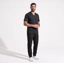 Water-Repellent Gabardine Notch-Neck Scrub Set thumbnail 12